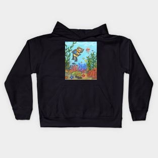 Maurice The Bear - Scuba Diver Kids Hoodie